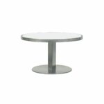 side tables kolo collection white patio accent table royal botania zon inch round electro polished stainless glass top cloth plastic tablecloths rattan outdoor furniture black and 150x150
