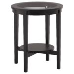 side tables nest ikea malmsta table black brown tall accent with storage veneered surface gives the natural look and feel small couch end mango dining wrought iron lamps boxes 150x150
