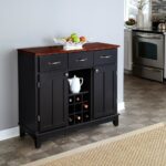 sideboards buffets kitchen dining room furniture the black cherry top home styles don mirrored accent table clear and buffet with wine storage round chair small tablecloth sizes 150x150