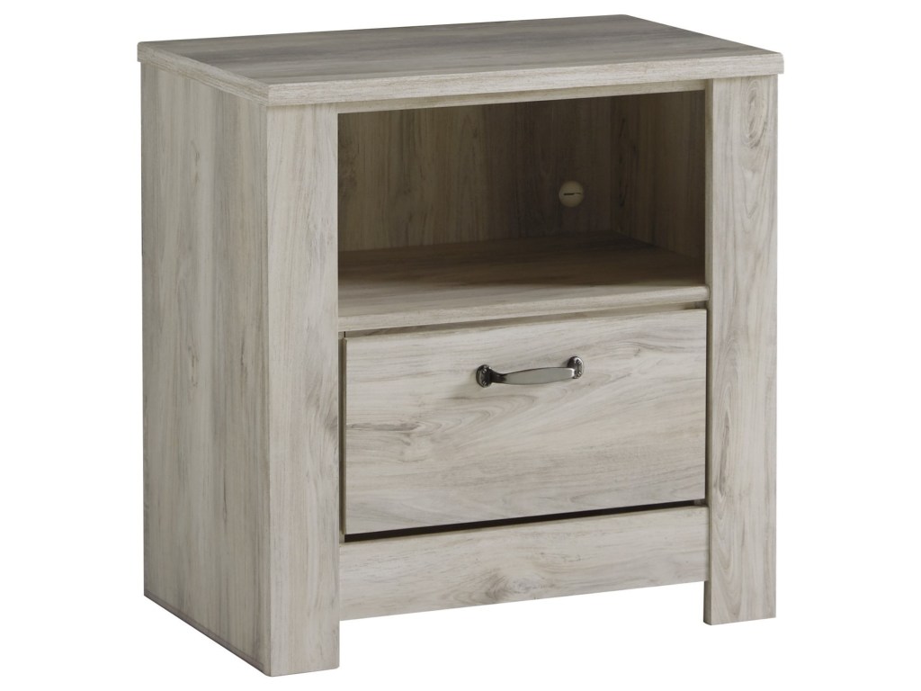 signature design ashley bellaby one drawer night stand products color accent table with usb port bellabyone small farmhouse antique blue end long white side rustic cocktail