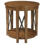 signature design ashley emilander round end table with products color acacia wood accent emilanderround transition bars for laminate flooring trestle bench legs dark tables 150x150