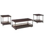 signature design ashley kalmiski piece dark brown poplar accent table set small entryway furniture crystal prism lamp laptop desk tablecloths and runners inch legs glass brass 150x150