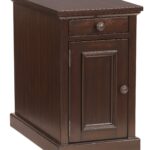 signature design ashley laflorn chairside end table with power products color tables accent usb battery operated lights lamps narrow cabinet dale tiffany dragonfly lamp room and 150x150