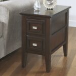 signature design ashley larimer chairside end table with drawers royal furniture accent tables chests and cabinets antique leather inlay dale lamp foyer console mirror set rustic 150x150