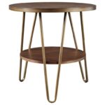 signature design ashley lettori contemporary round end table with products color hairpin leg accent lettoriround pub dining set vintage nautical lights metal tables storage 150x150
