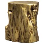 signature design ashley majaci gold tree stump accent products color carved wood table beck furniture end tables tall thin mirror company wooden plant stands indoor wrought iron 150x150