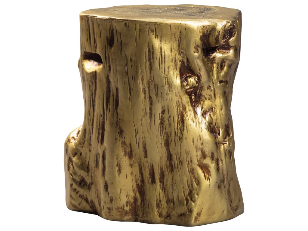 signature design ashley majaci gold tree stump accent products color carved wood table beck furniture end tables tall thin mirror company wooden plant stands indoor wrought iron