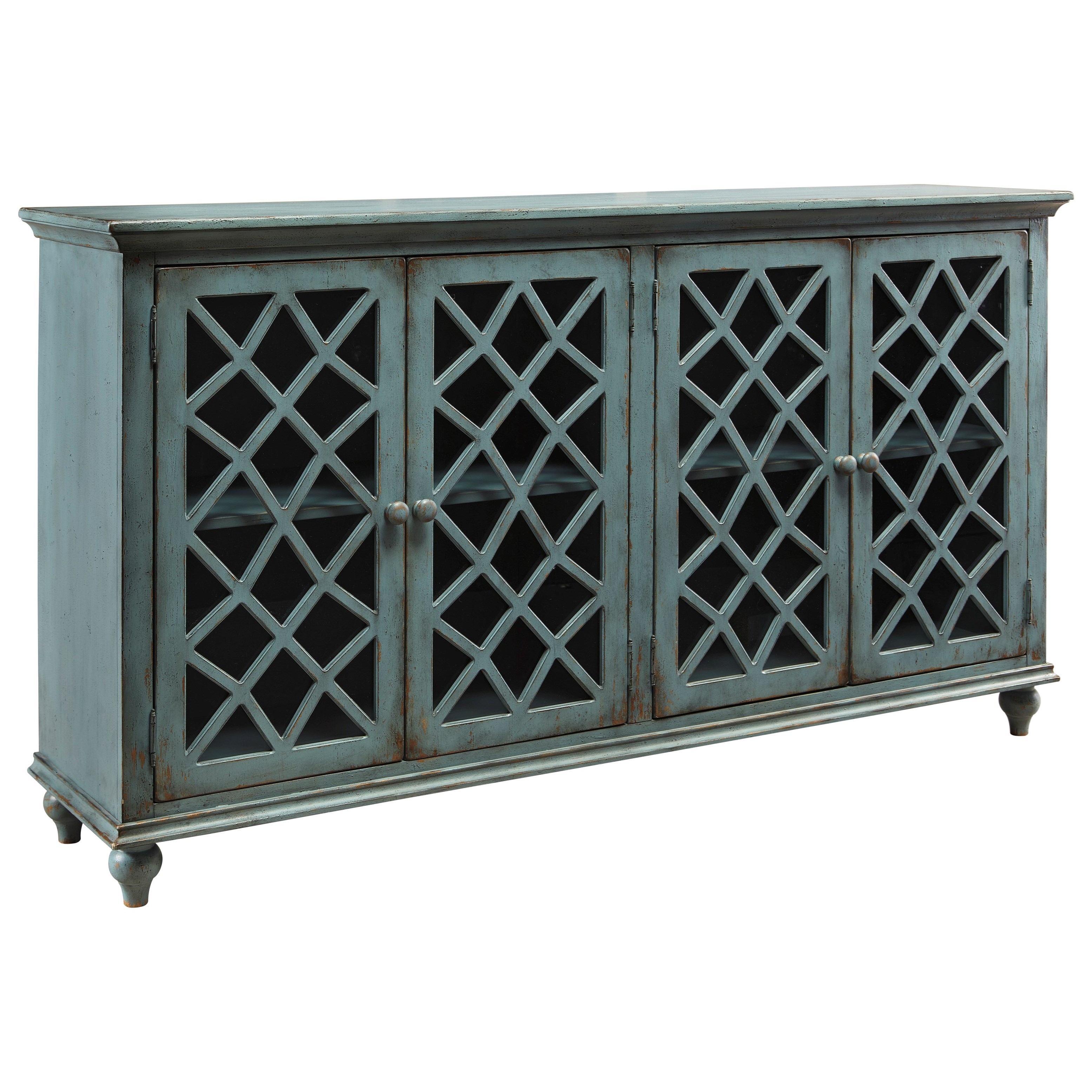 signature design ashley mirimyn lattice glass door accent cabinet products color cottage accents table with wine rack item number decorative clocks round nightstand bedroom desk