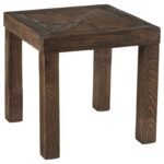 signature design ashley ossereene rustic square end table products color threshold parquet accent beck furniture tables wood and mirror coffee for the home wine rack with glass 150x150