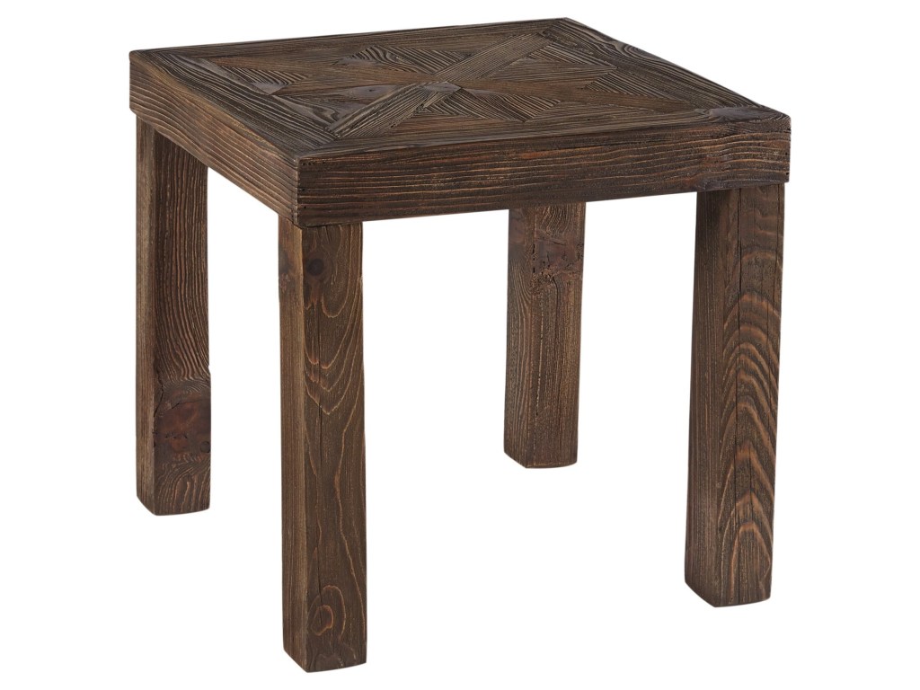 signature design ashley ossereene rustic square end table products color threshold parquet accent beck furniture tables wood and mirror coffee for the home wine rack with glass
