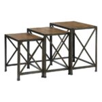 signature design ashley rustic accents piece dark brown accent table set natural teak coffee diy cocktail couches round mid century contemporary metal side tables barn door decor 150x150