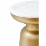 signy drum accent table with marble top poly bark brs home click pop out previous slide antique brass pulaski furniture reviews cocktail and end tables coffee sets clearance 150x150