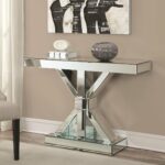 silver glass console table extra small accent tables shabby chic sideboard truck tool box mirrored coffee round decorator tablecloths robert abbey lamps garden and chairs ceramic 150x150