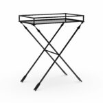 silver orchid jalabert arrow metal accent table with mirrored tray top free shipping today round coffee sets ikea bedroom cabinets pier coupon code small side covers lamp lighted 150x150