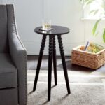 silverwood benjamin black round accent table with spindle legs coffee tables wood patio three piece marble look dining replacement glass for umbrella hole antiques roadshow dale 150x150