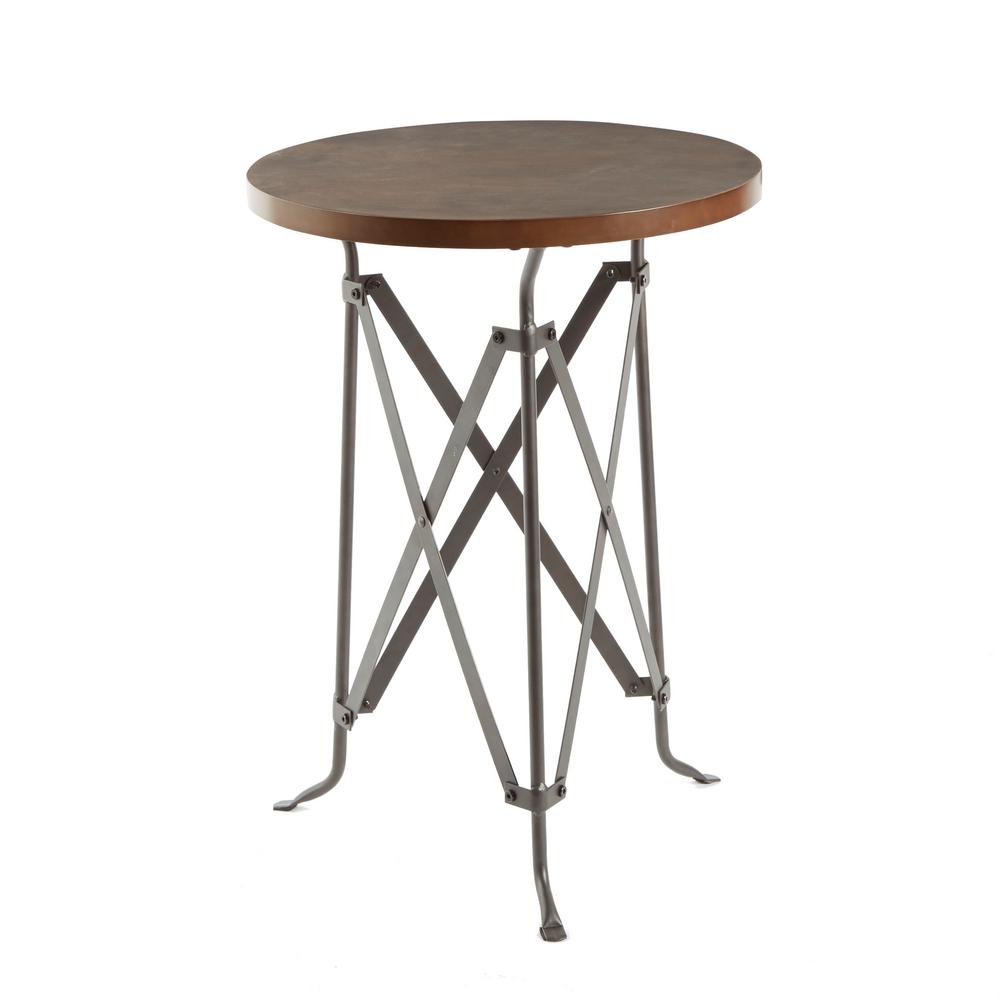 silverwood oliver wood and metal tripod accent table the brown end tables dorm decor ideas craft west elm carved coffee barn door sizes bistro tall narrow lamp snack ikea antique