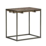 simpli home avery distressed java brown wood inlay narrow end side tables axcavy accent table the ikea fabric storage target chest drawers unique lamps living room cabinets with 150x150