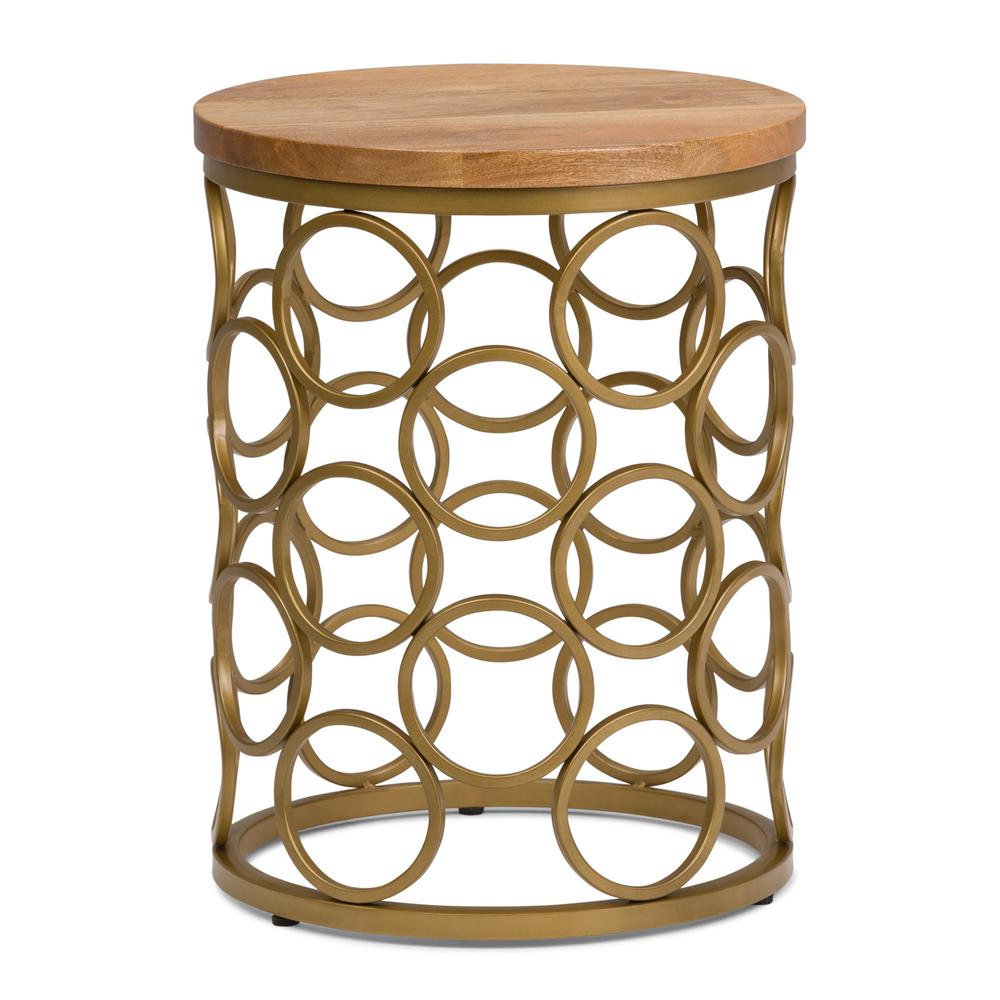 simpli home sadie natural and gold metal wood accent table axcmtbl end tables bedside dressers trestle with chairs bath beyond gift registry inch round tablecloth decorative