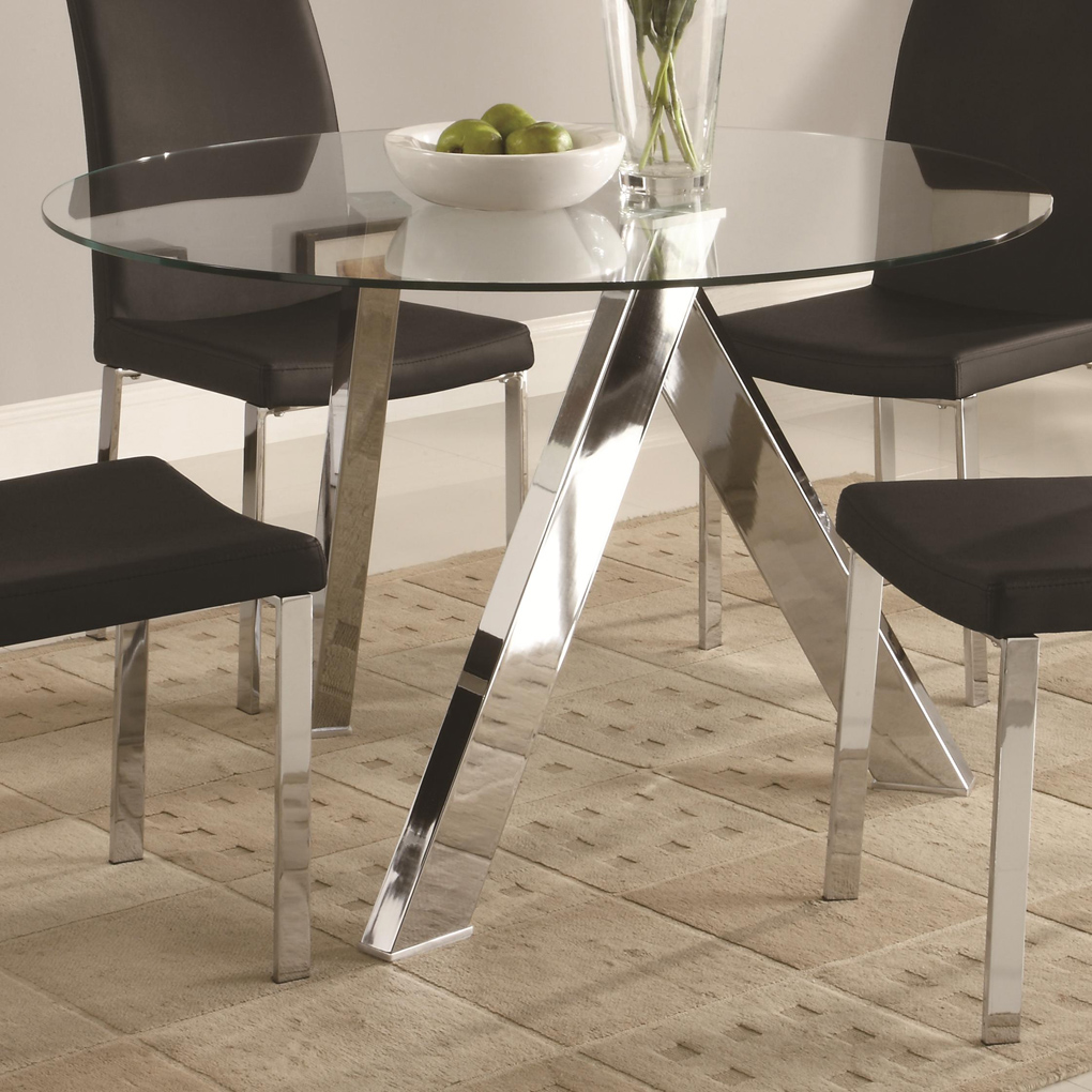 small black glass kitchen table chairs house interior design furniture cool modern dining room decoration using leather chair along with square chrome legs and round metal accent