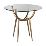 small curved brass accent table with glass top antiquebrass york furniture drop leaf kitchen and chairs target coffee ashley round sets wesley allen mats bar seating retro style 150x150