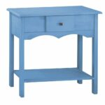 small entryway console table blue farmhouse modern accent indoor wood narrow front storage drawer rack decorative living room office ebook jef mint end west elm gold lamp banquet 150x150