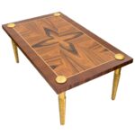 small kidney shaped tiled occasional table with three legs mid century modern leg top master round accent screw ikea kallax boxes trestle bench seat slim end dining chairs 150x150
