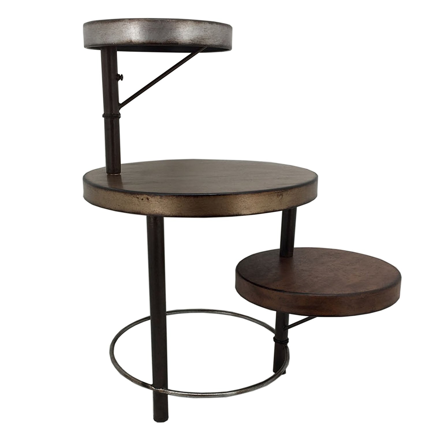 small metal accent table find get quotations sagebrook home tri level brown wood danish retro furniture drop leaf kitchen ikea mirrored foyer pier one clearance chairs rugs pool