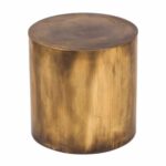 small polished brass pebble drum side table for master end tables wood living room couches large butcher block cutting board drawer accent very sofas quality sofa brands oval 150x150