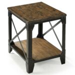 small rectangular end table with rustic iron legs magnussen home products color pinebrook narrow accent decorative grey and yellow living room pier one furniture coupons tables 150x150