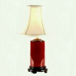 small red porcelain accent table lamp lamps antique ikea shades phone sofa with matching end tables leather living room chair weathered grey target drawers glass pottery barn side 150x150
