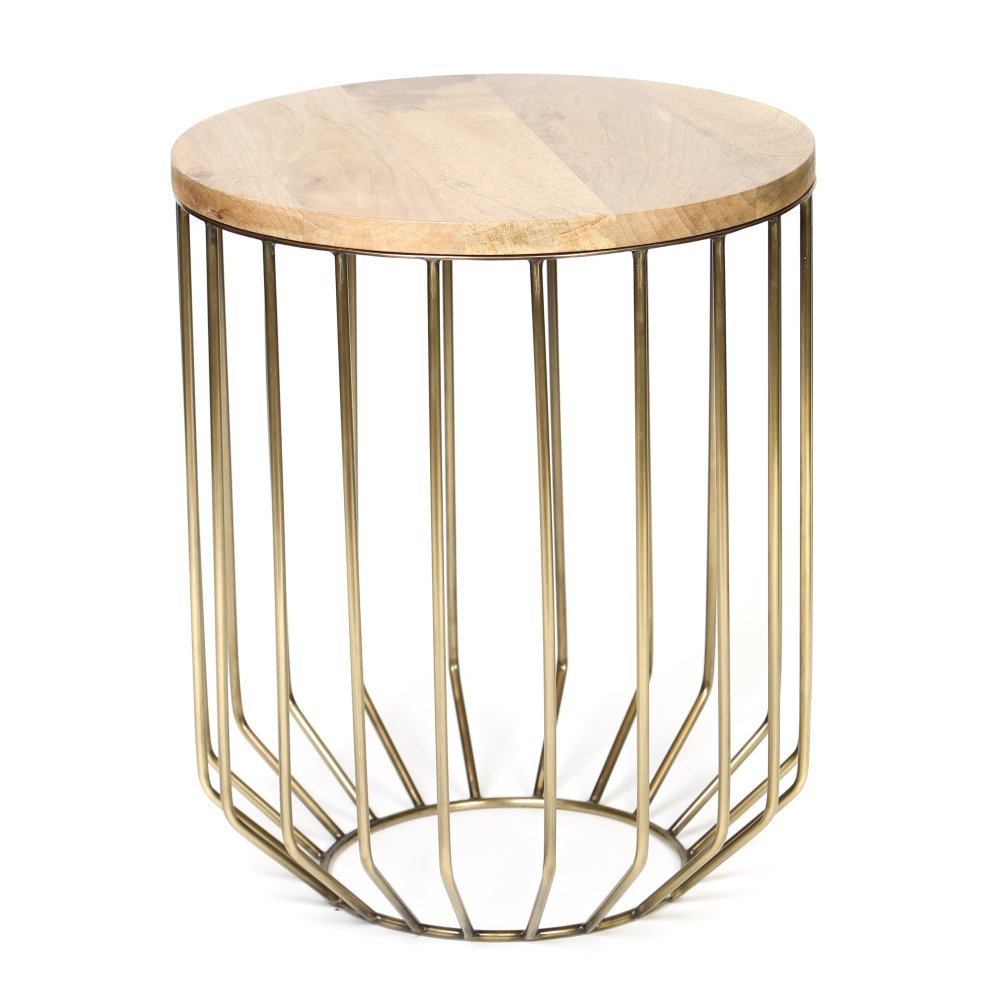 small round glass side table probably perfect real traditional wire end tables center gold frame accent target tomato cage domestic imperfection domesticimperfection spool high