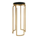 small round iron and marble accent table gold leaf nautical desk silver end tables black chairs affordable nightstands weber kettle side dark cherry outdoor corner inch vinyl 150x150
