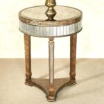small round mirrored accent table coffee wooden target tables lack impressive threshold ideas with drawer nautical style chandeliers porch end oak dining vanity chair inch high 150x150