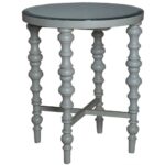 small spindle accent table belle escape gray total item glass coffee with brass legs mango nest tables unusual living room ornaments nesting side pottery barn rustic wood frame 150x150