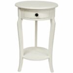 small white round accent table with drawers tables drawer living room sets chairs vacuum counter height rectangular cover outdoor furniture mosaic patio nate berkus whole inch 150x150