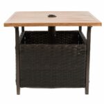 small wrought iron outdoor side table the perfect real end naturefun wicker square bistro with umbrella hole dining garden leisure coffee ottaman free shipping today living spaces 150x150