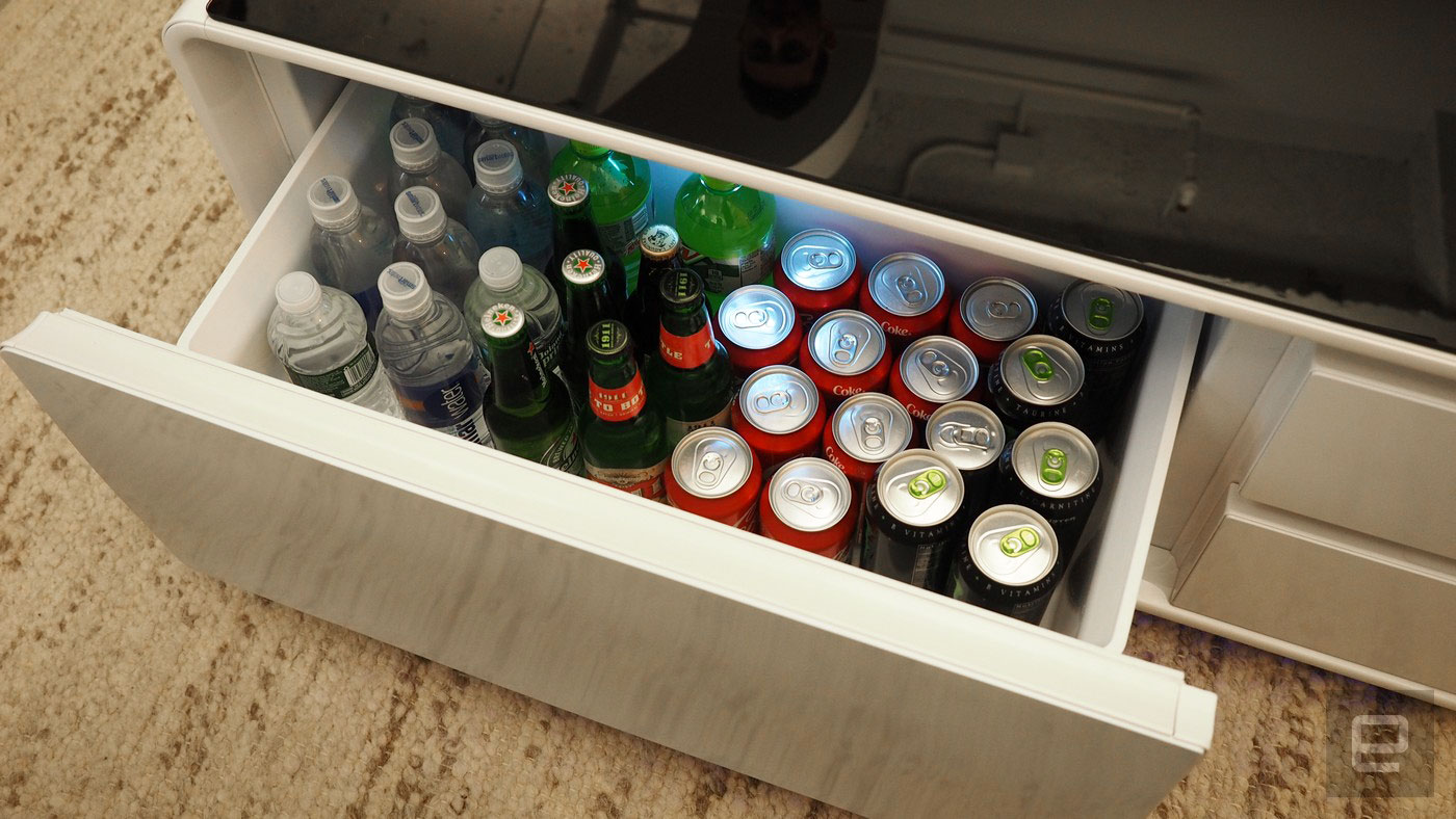 sobro the smart coffee table for cold beers and chill tunes outdoor side beverage cooler still nice able just reach over new drink next time you playing particularly competitive