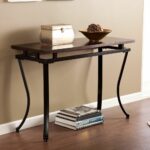 sofa table espresso transitional metal living room hall entry accent new entryway trestle measurements small furniture legs height and chairs carpet threshold trim with cooler 150x150