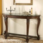 sofa table with glass top signature design ashley wolf and products color furniture accent tables dale lamp tall mirrored dresser foyer console mirror set christmas tablecloth 150x150