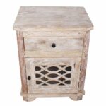 solid mango wood nightstand moroccan end table cabinet accent furniture bazaar with shelf underneath cute lamps for bedroom mimosa outdoor bunnings tall and stools set mirrored 150x150