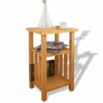 solid oak end table side stand accent corner unit display magazine shelf tablecloth cloth chairs two bulb lamp tall silver lamps gold target west elm petite shade floor uttermost 150x150