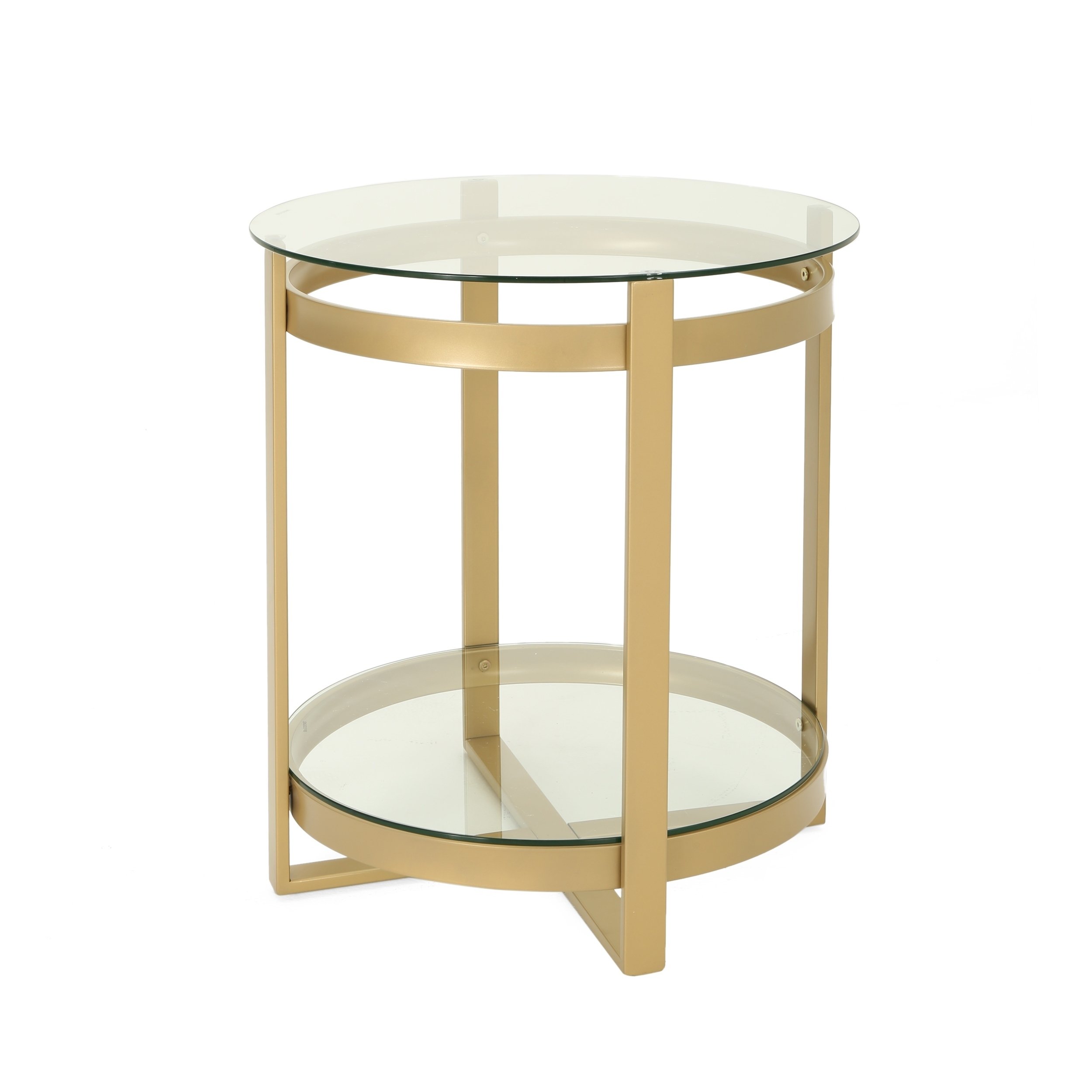 solidago modern round tempered glass coffee with iron frame christopher knight home accent table details about tiffany floor lamps cream occasional chair nate berkus target unique