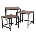 songmics nesting coffee table set for living room small accent tables end side nightstand modern decor space sturdy and easy assembly long counter height snack ikea solid oak 150x150