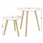 songmics nesting tables round coffee end night accent table with screw legs stand modern mini multi purpose daffodil series furniture for living room french style small patio and 150x150