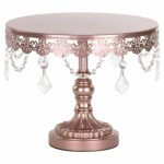 sophia collection metal rose gold cake stand with pink marble accent table crystal beads and dangles diameter plate stands square patio umbrella nautical outdoor lighting battery 150x150