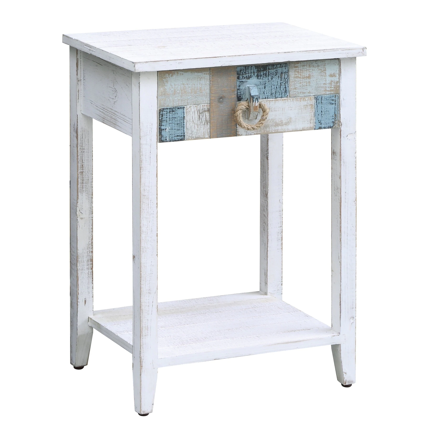south shore multi color nautical patchwork drawer accent table free shipping today top dog bath tub extra wide floor threshold barnwood dining smoked glass coffee small bedside
