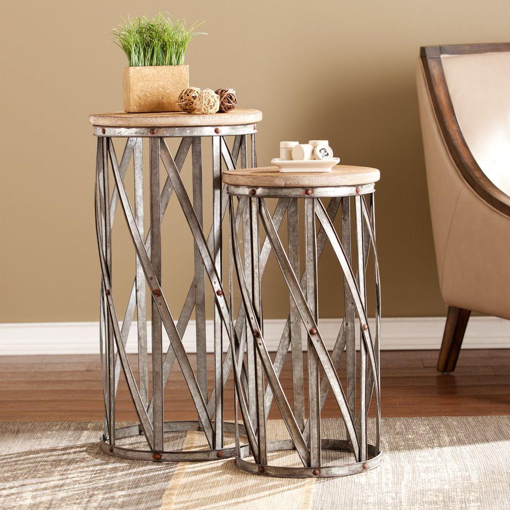 southern enterprises baltimore antique silver end table accent hollywood mirrored green furniture side french style small country decorating ideas dining with leaf battery powered