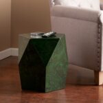 southern enterprises branford faux stone accent table green emerald departments wood stump side inch wide nightstand small square computer desk furniture west elm rocking chair 150x150