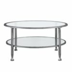 southern enterprises jaymes round glass cocktail table metal glynn accent silver frame finish kitchen dining black gloss sideboard outdoor rattan chairs colorful nightstands farm 150x150