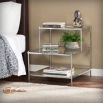 southern enterprises knox glam mirrored accent table chrome inuse metallic kidney shaped cocktail target threshold curtains slim couch contemporary desk lamps foyer cabinet 150x150